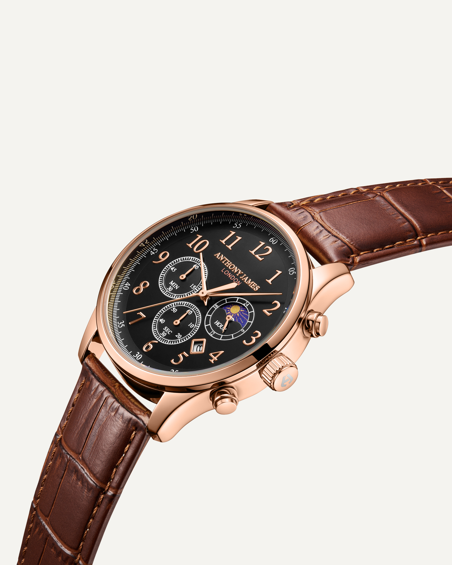 Moonphase Chronograph Rose Black