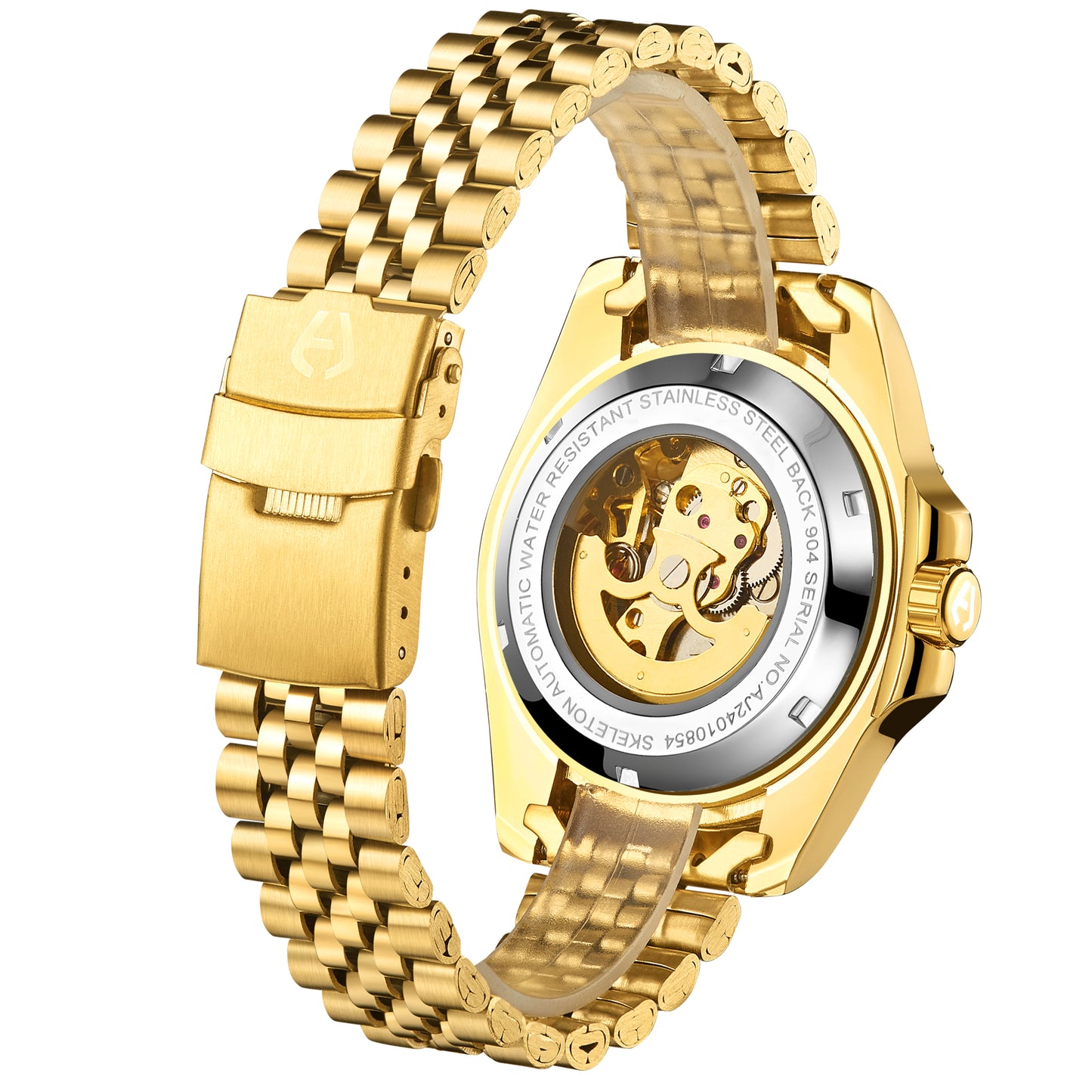 Hand Assembled Anthony James Limited Edition Skeleton Sports Automatic Gold (6651133198400)