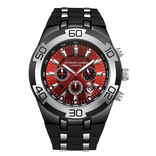 Hand Assembled Anthony James Limited Edition Chrono Radar Red (6657402372160)