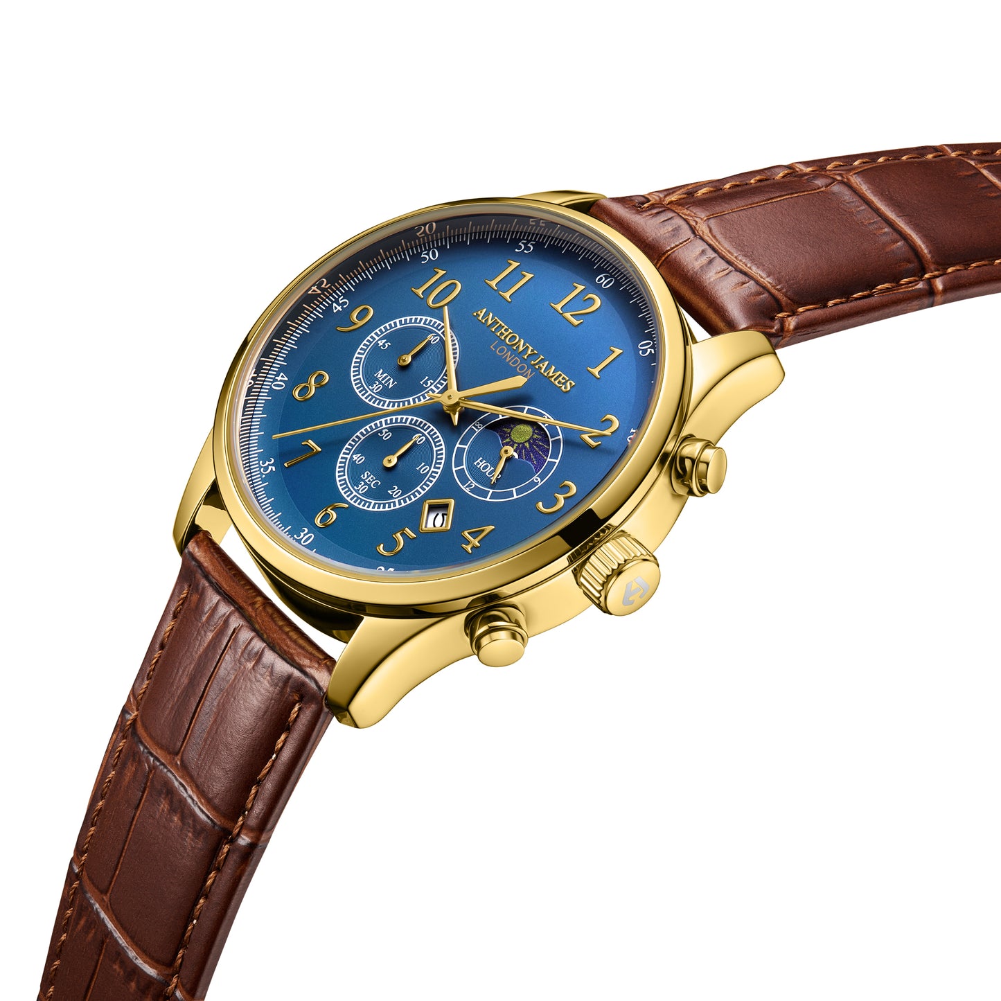 Moonphase Chronograph Gold Blue