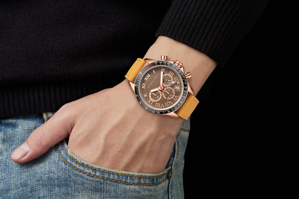 Tachymeter Turbo Gold Brown