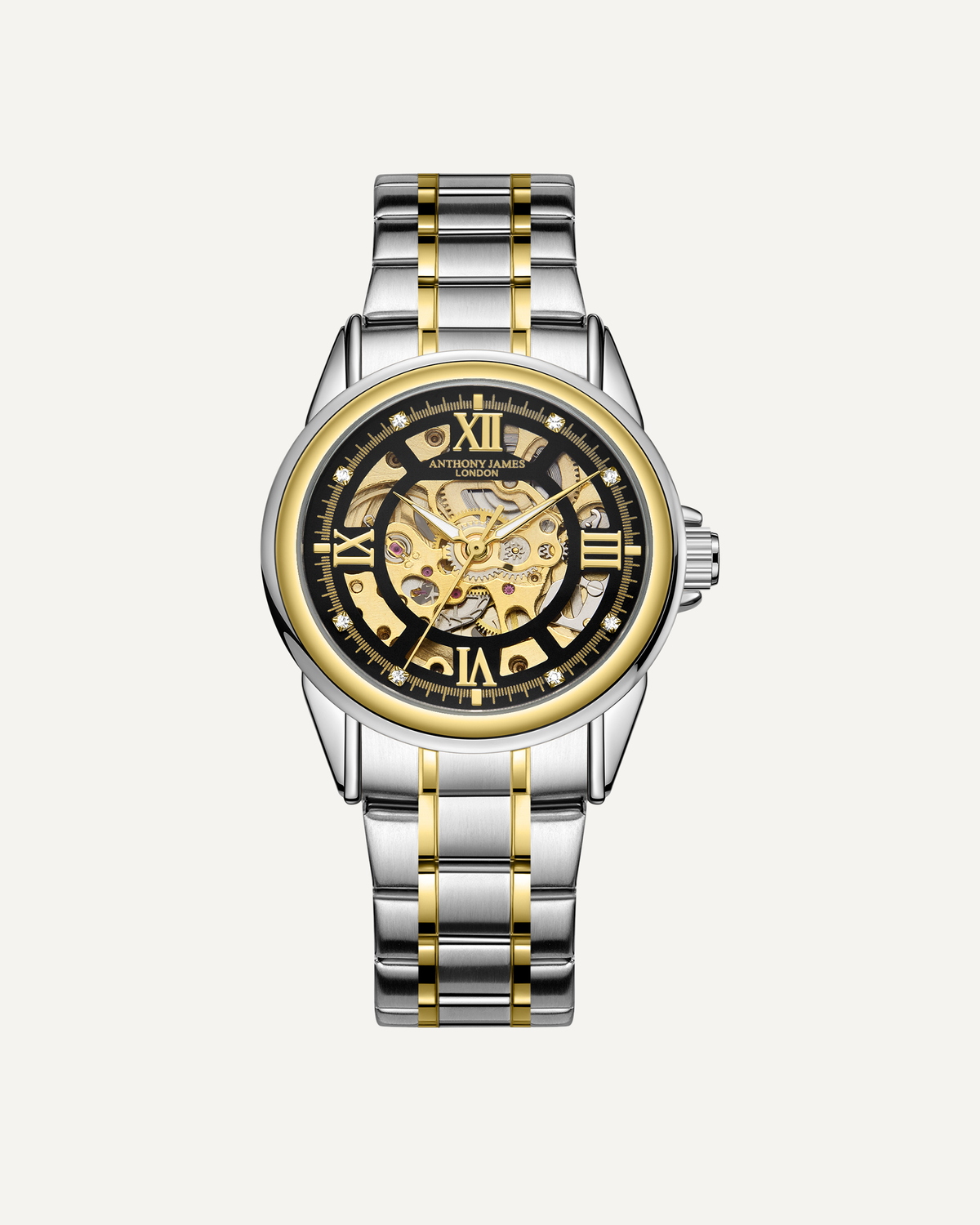 Skeleton Automatic Two Tone & Steel Watch