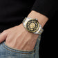 Skeleton Automatic Two Tone Gold & Steel Mens Watch