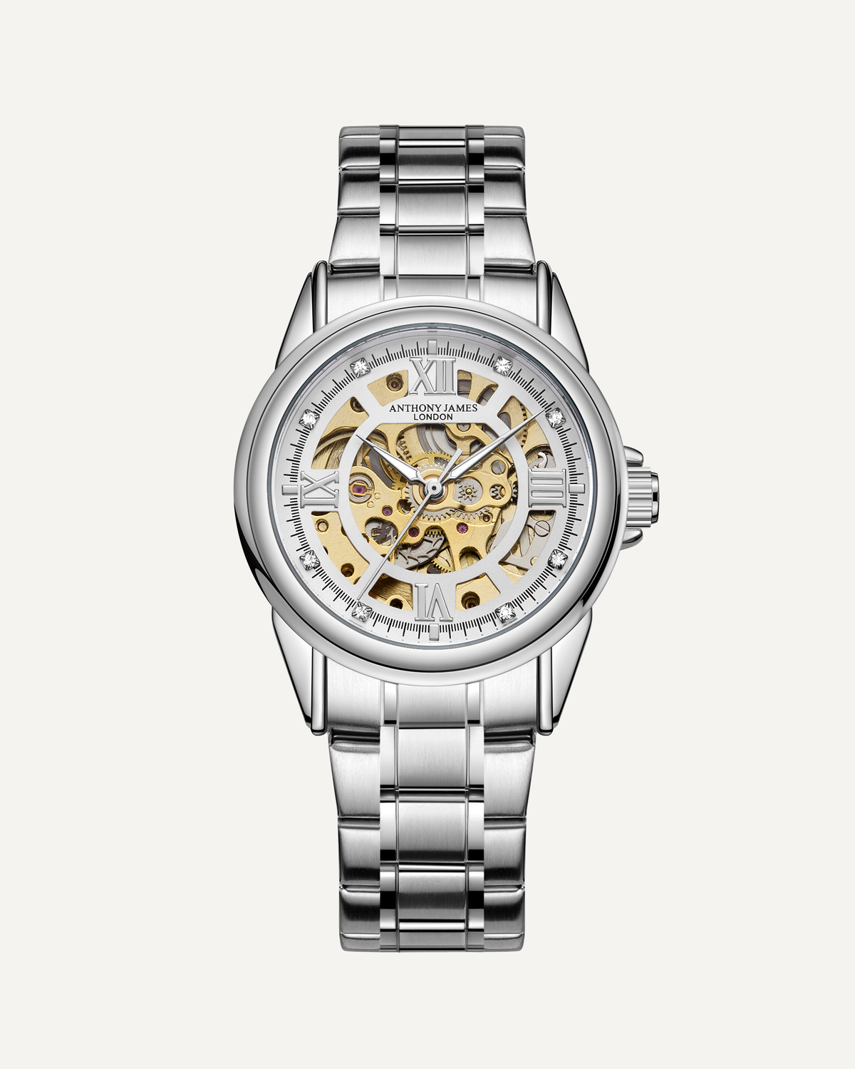 Skeleton Automatic Steel & Watch