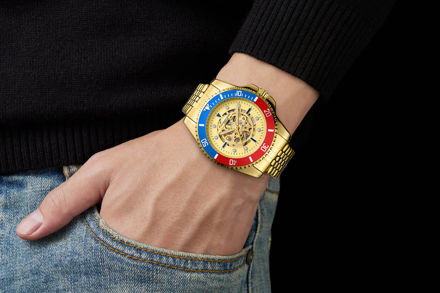 Skeleton Sports Automatic Gold