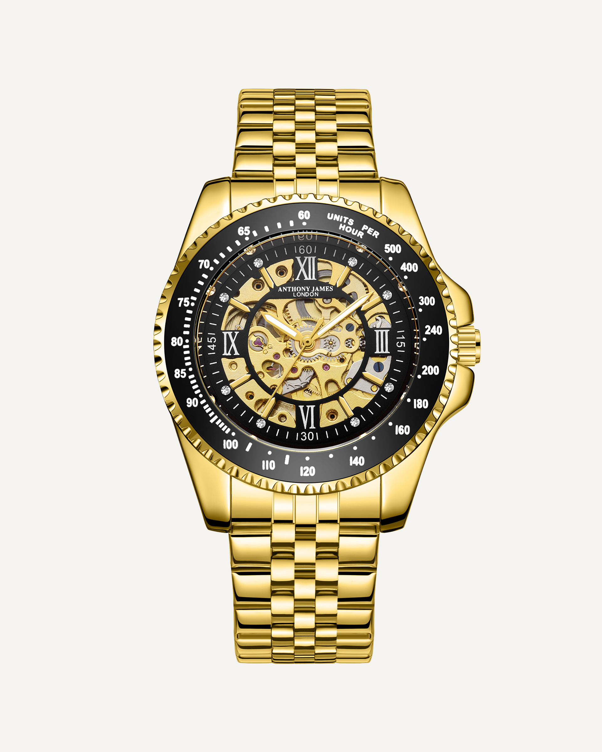 Anthony James Techtonic Orologio Automatico Uomo – Quadrante Scheletrato, Cassa 40mm, Nero - 2
