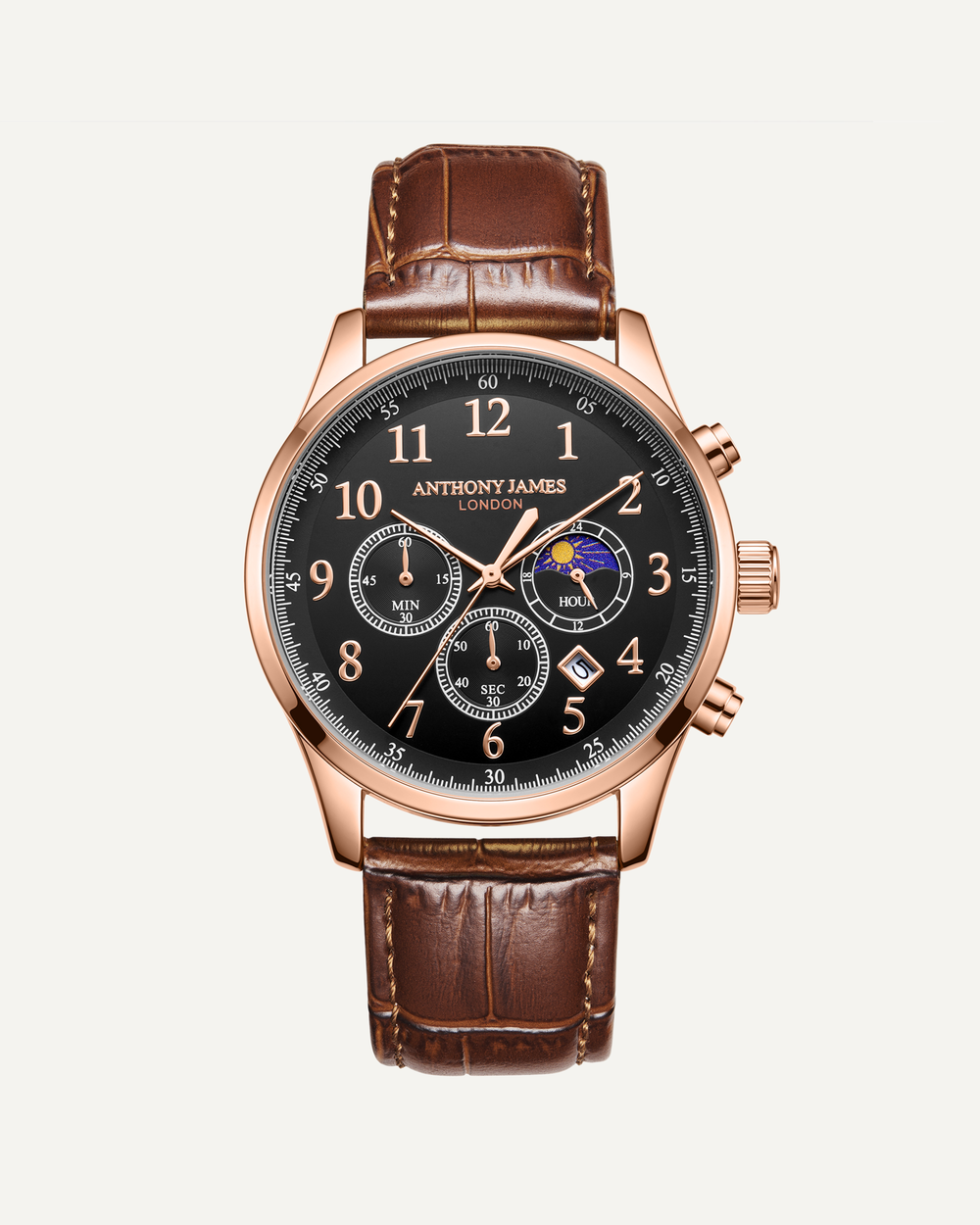 Moonphase Chronograph Rose Black