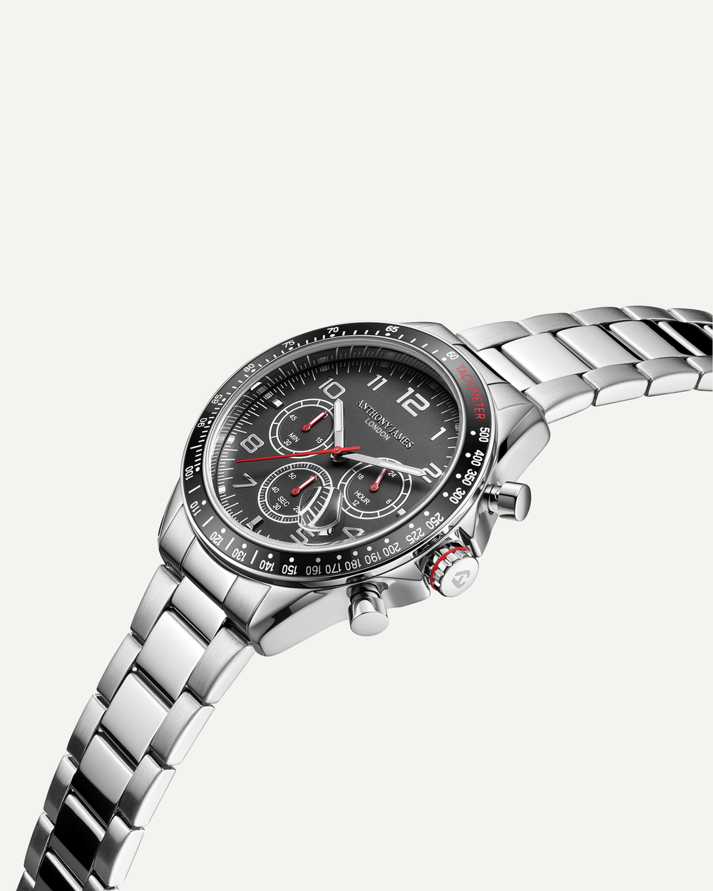 Tachymeter Chrono Steel Black