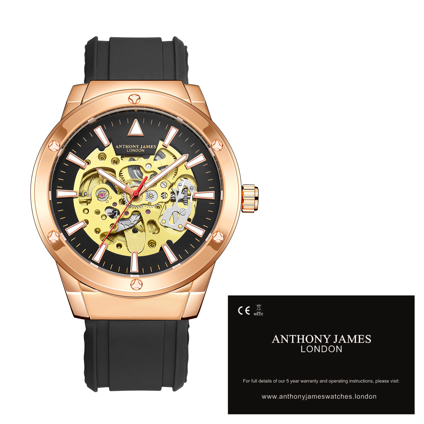 Hand Assembled Anthony James Limited Edition Expedite Automatic Rose