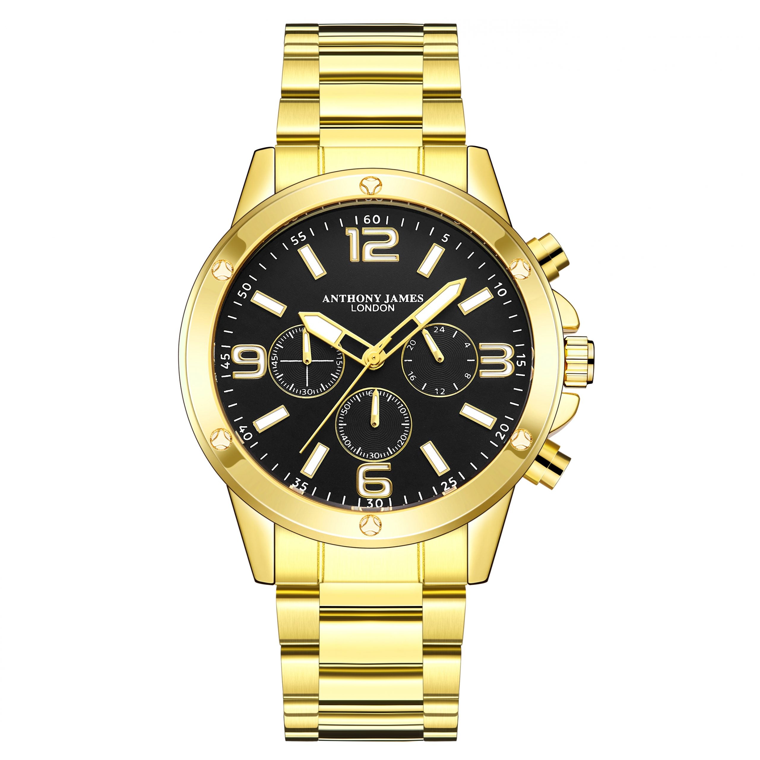 Hand watch gold best sale