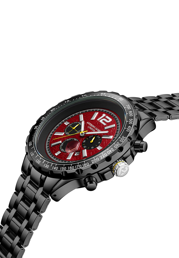 Hand Assembled Anthony James Limited Edition Chronograph Racer Red